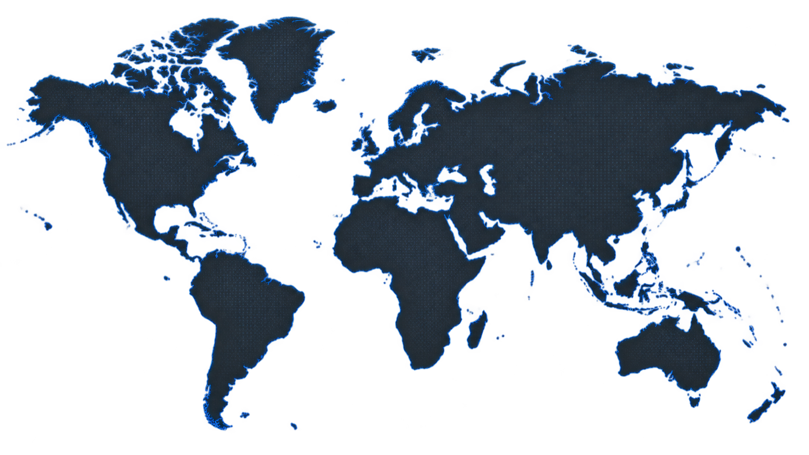 Mapa mundial con continentes reales y conexiones de distribución musical